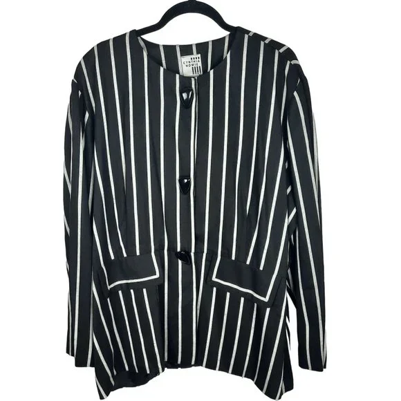Vintage Cynthia Howie Striped Retro Blazer Jacket - Picture 4 of 12